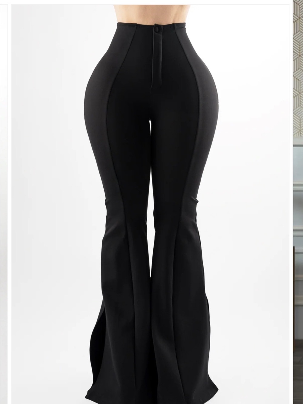Classic Black High-Waist Flare leggings